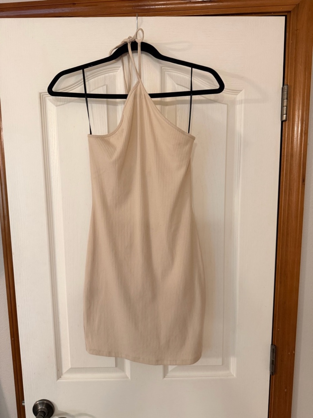 Beige Halter Mini Dress size small
